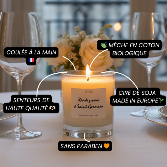 Bougie Rendez-vous à Saint-Germain 🌱 Fruits Rouges & Santal