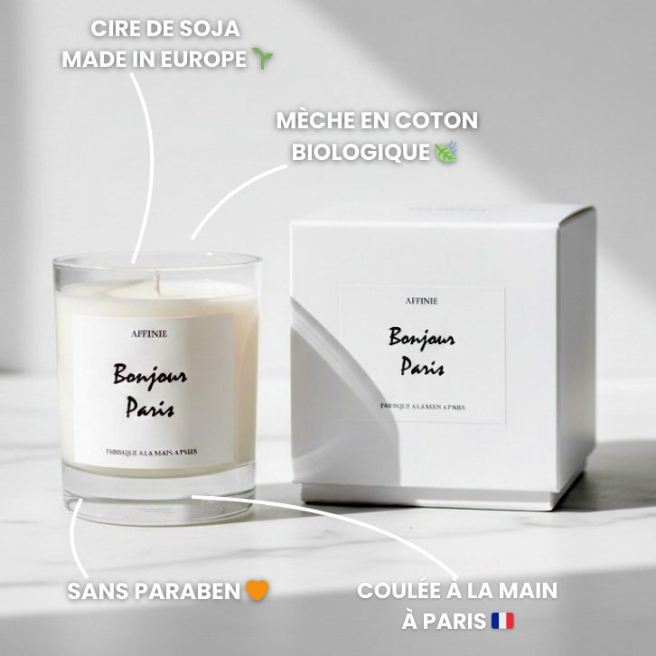 Bougie Bonjour Paris  🌱 Citron & Framboise