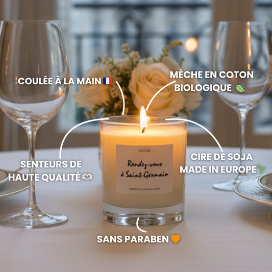 Bougie Rendez-vous à Saint-Germain 🌱 Fruits Rouges & Santal